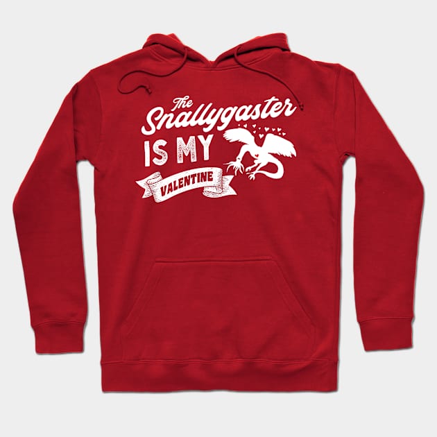 The Snallygaster is My Valentine Cute Valentines Day Cryptid Hoodie by Strangeology